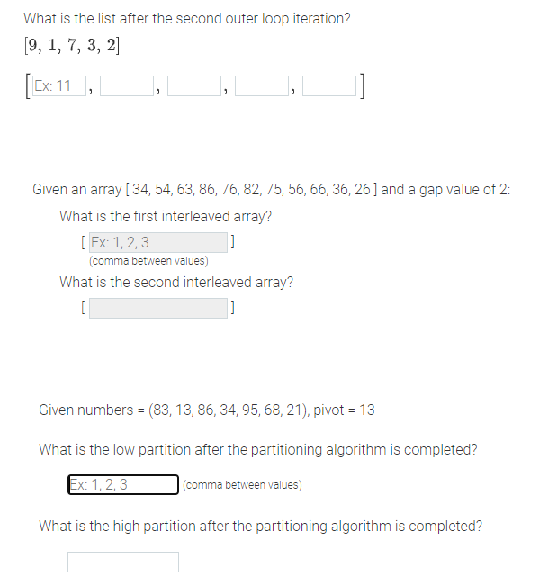  What is the list after the second outer loop iteration? 9,1,7,3,2