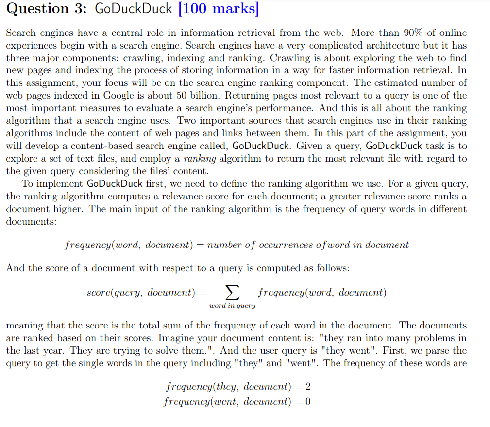 Please create python code Search engines have a central role in information