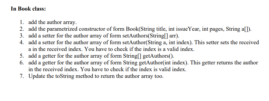 illustrates the classes you will implement in this assignment. Private Book (-)