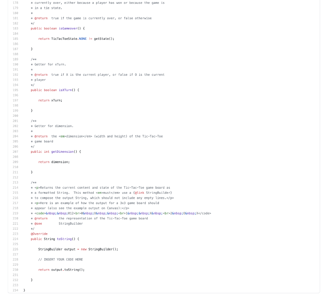 code Thanks public class TicTacToeModel { private TicTacToeSquare[][] board; private boolean xTurn;