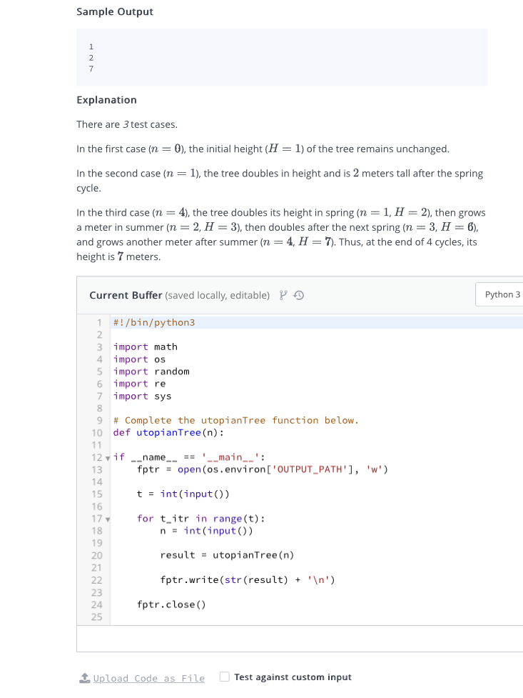 output against all test cases possible within the constraints highlighted. The runtime