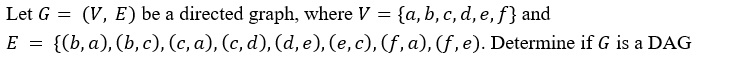 Let G = (V, E) be a directed graph, where V