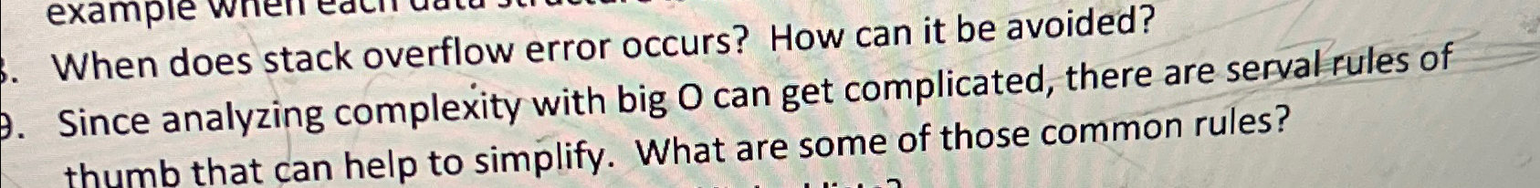  Since analyzing complexity with big O can get complicated, there are