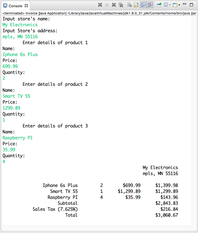 JAVA: Write a program in Java using eclipse that will first input