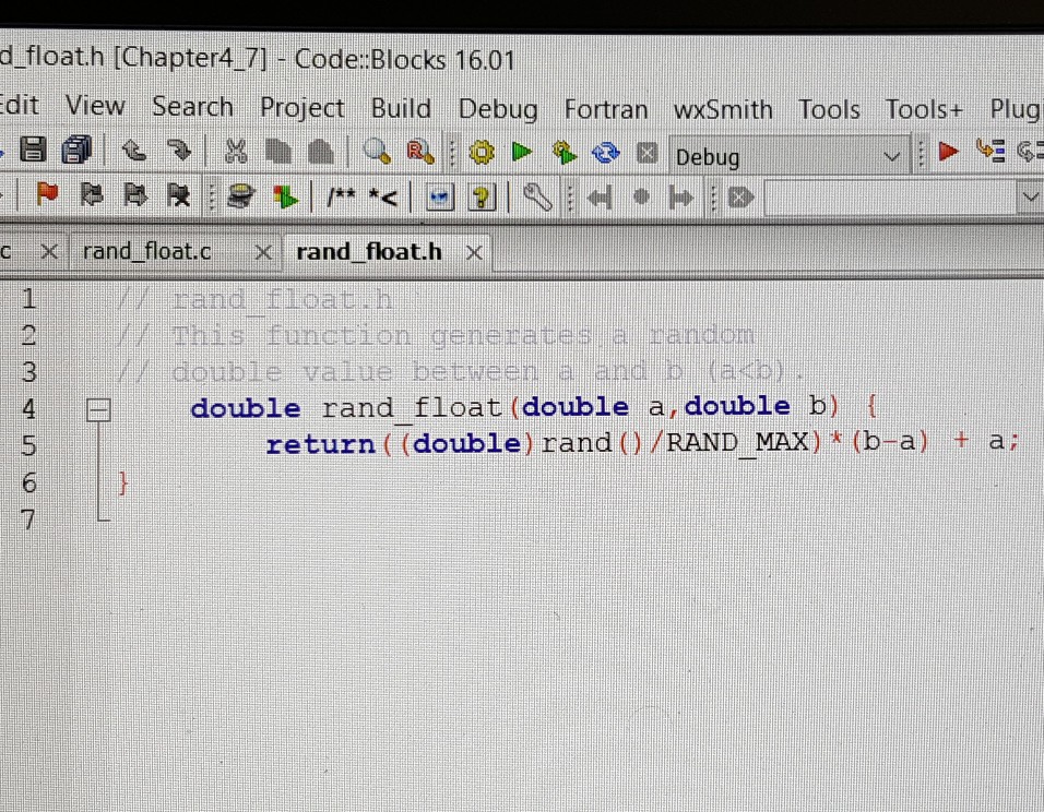 [Chapter4 71-Code Blocks 16.01 File Edit View Search Project Build Debug Fortran