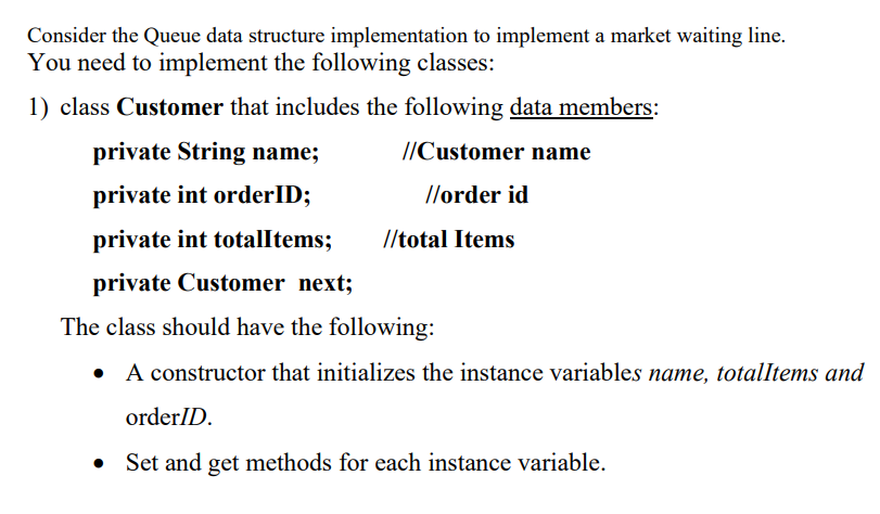  language java , I already do the first class ( customer