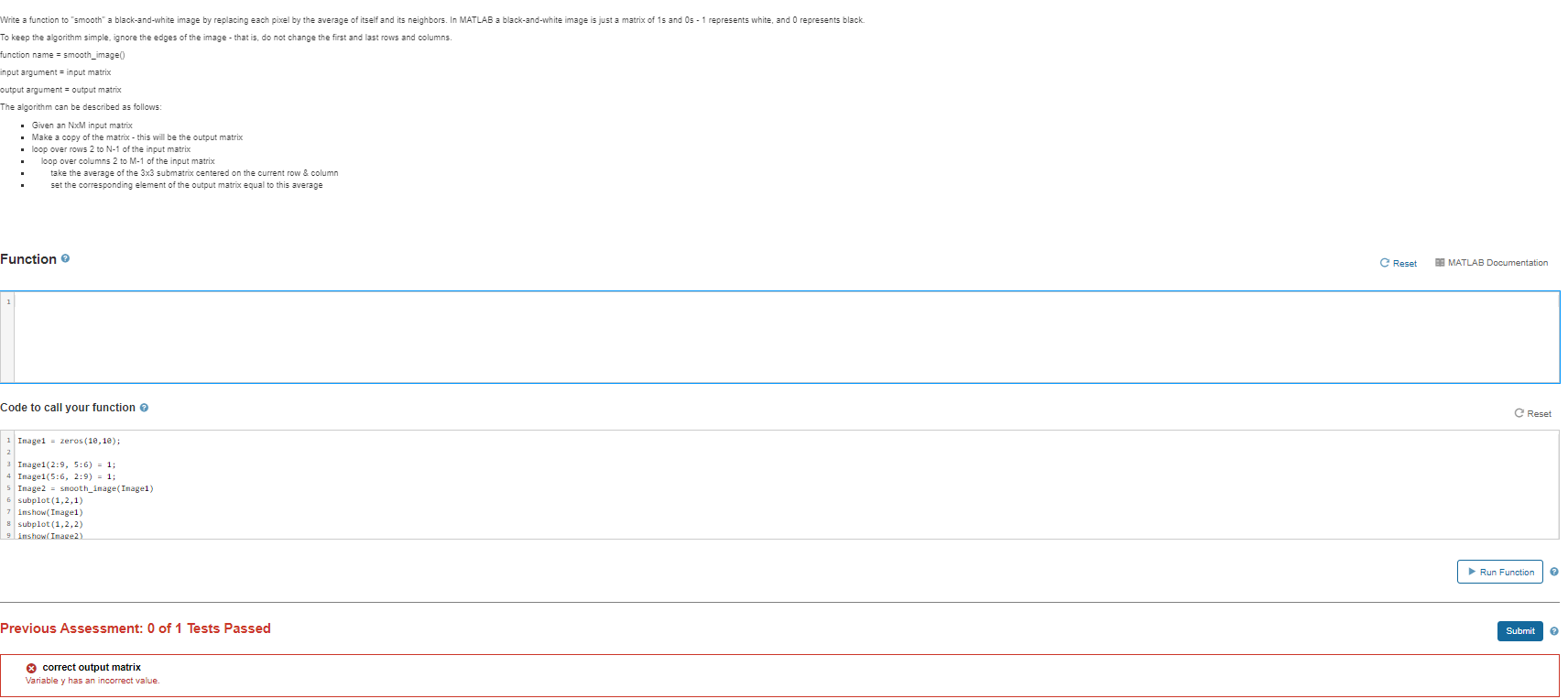 Please only answer using Matlab. Using C++, Python, etc, or reposting previous