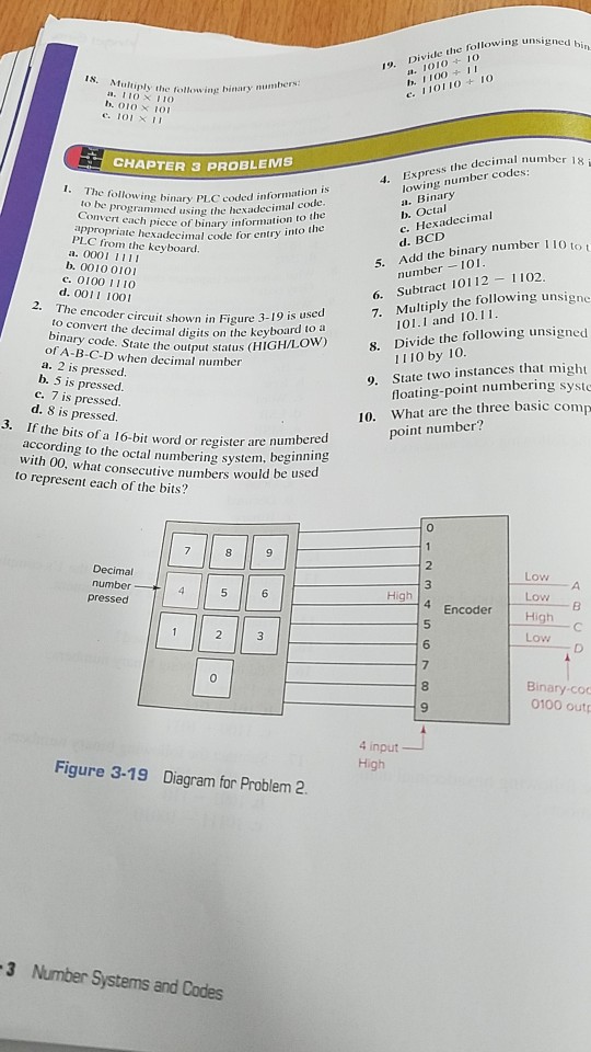  for number 2 do you change the binary inputs to low