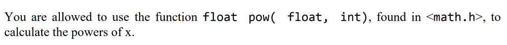 function of order 5 or less at a given interval [xmin, xmax],