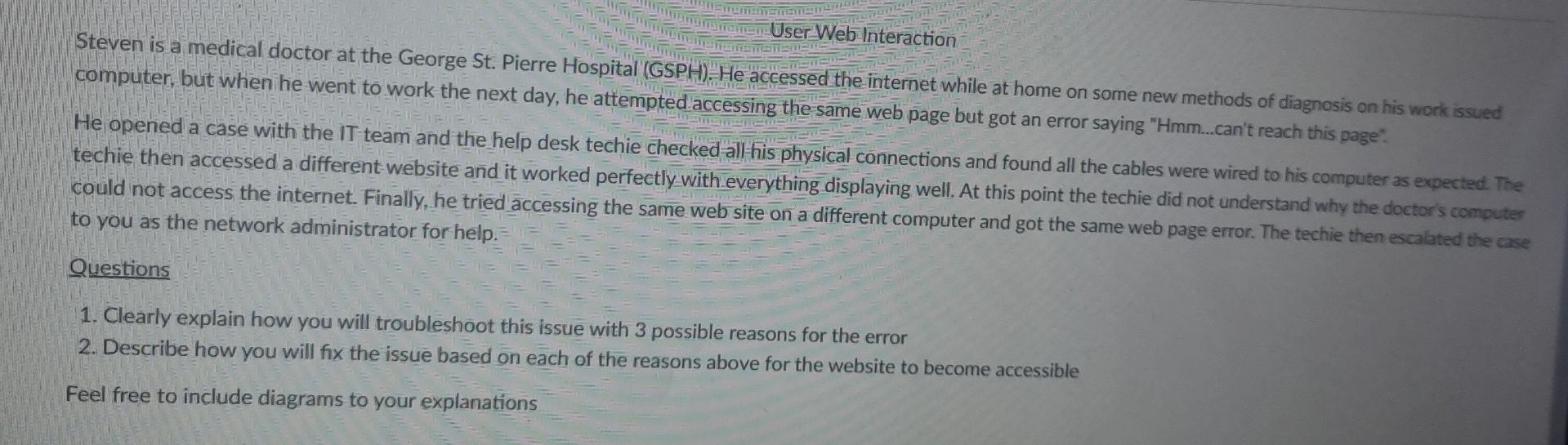  please provide reference and image by User Web Interaction Steven is