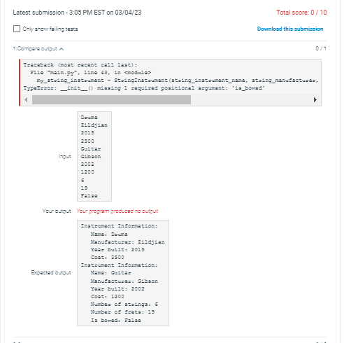 class as well as new attributes of the following types - integer