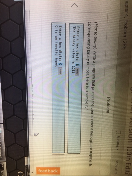  Write a program that prompts the user to enter a hex