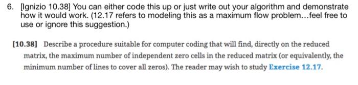  6. [Ignizio 10.38] You can either code this up or just
