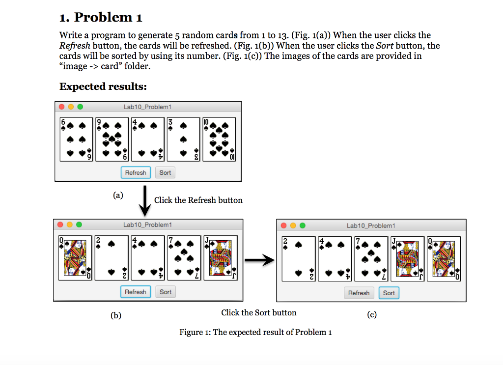 Write a program to generate 5 random cards from 1 to 13.