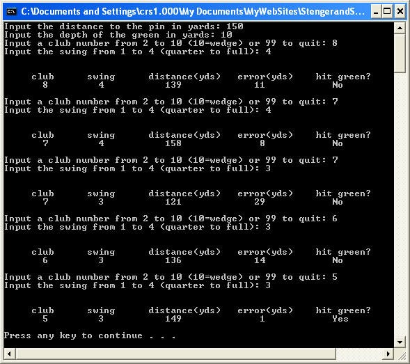 This program will determine how far a ball will travel when struck