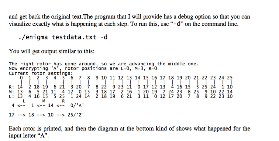 of a real Enigma machine In the example, the Enigma encryption machine