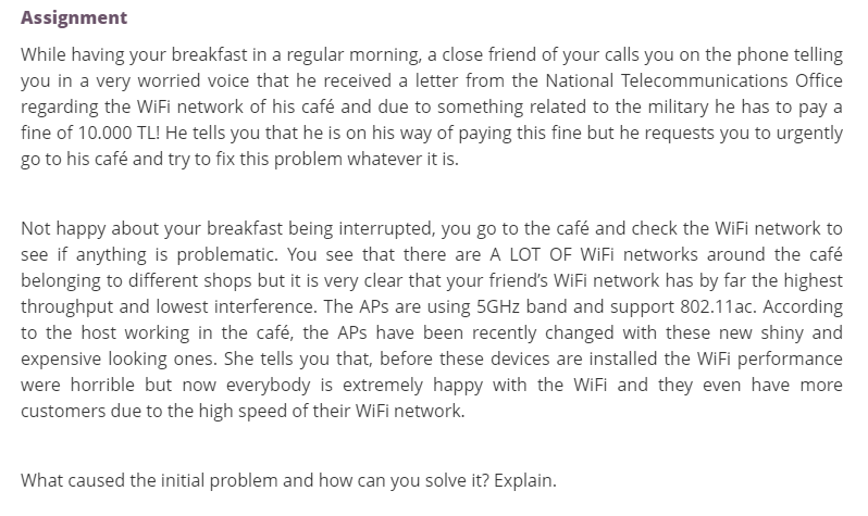 Please help me with Wireless and Mobile Networks question Assignment While