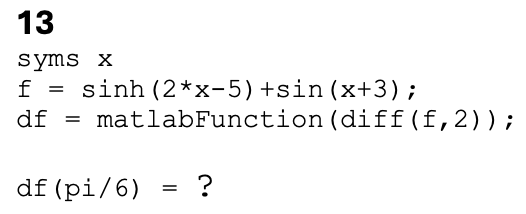  Help please!! Calculate by hands (not using matlab) 