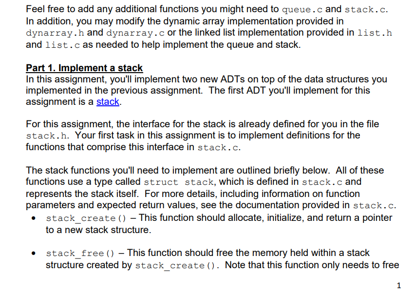 given codes in comments Feel free to add any additional functions
