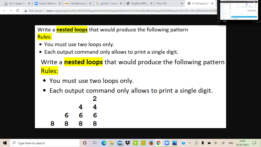 c++ program Test 1 (page 3 Launch Meeling X 14 Calculate averat