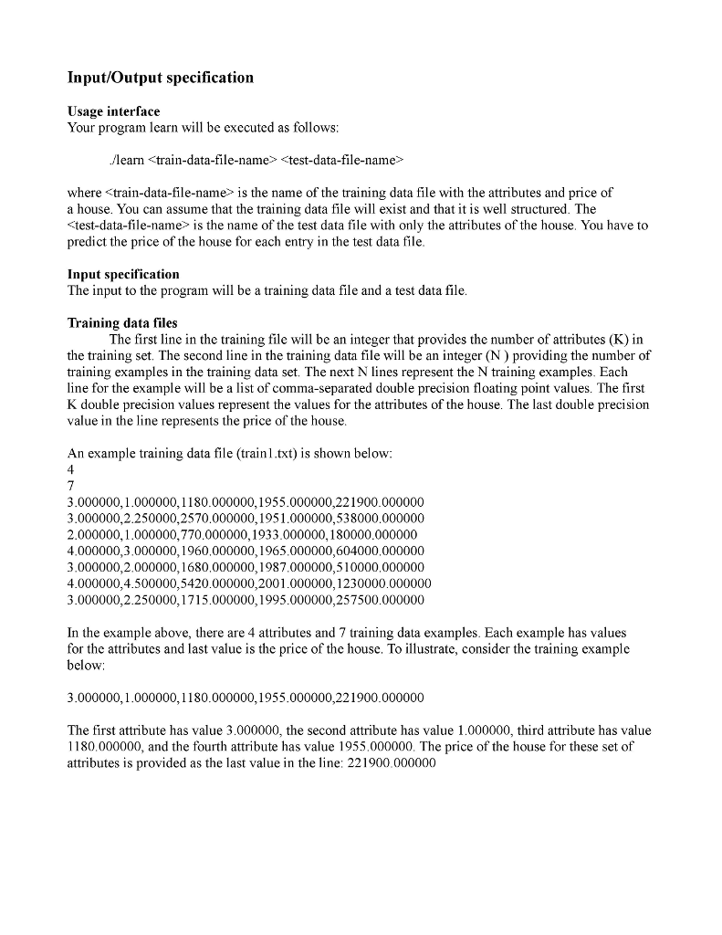 a simple machine learning algorithm for predicting house prices based on historical