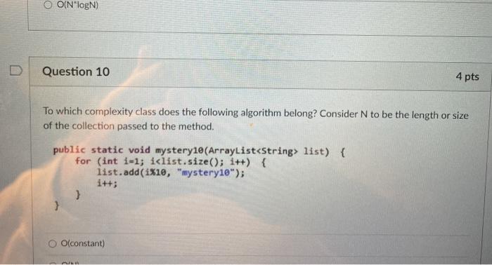 list) { for (int i=1; i list) { String looking = "mystery8";