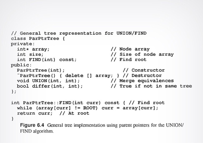Describe how to implement the weighted union rule efficiently. In describe what