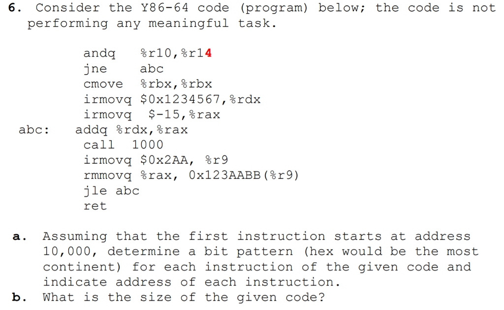  Y86-64 assembly code - I am not sure what it means