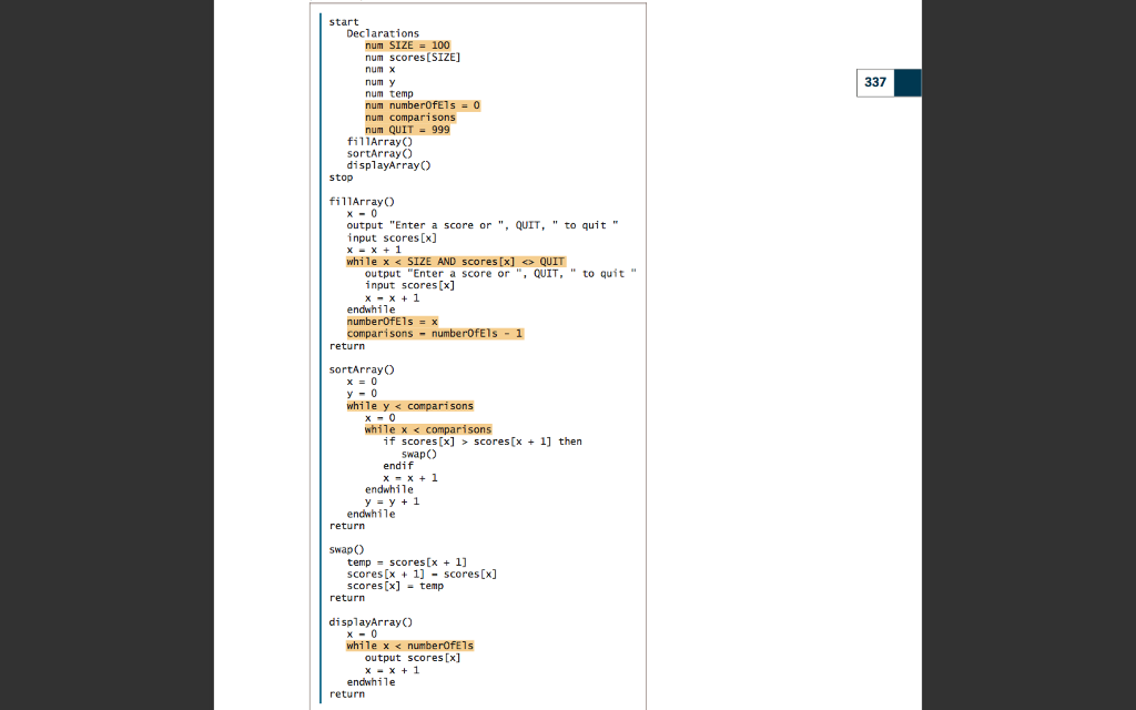 In class, we discussed a method for making the bubble sort more