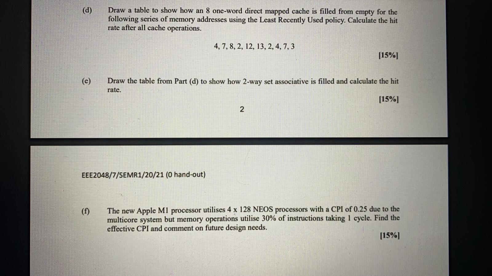 it is important for processor designers to release ISA specifications. (10%) (b)