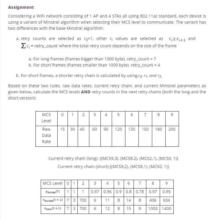 Please help me with Wireless and Mobile Networks question Assignment Considering
