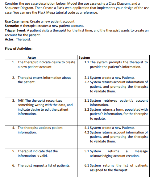  Need This in Python Consider the use case description below. Model
