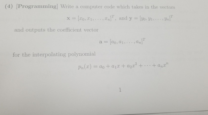  please write code with output (4) [Programming] Write a computer code