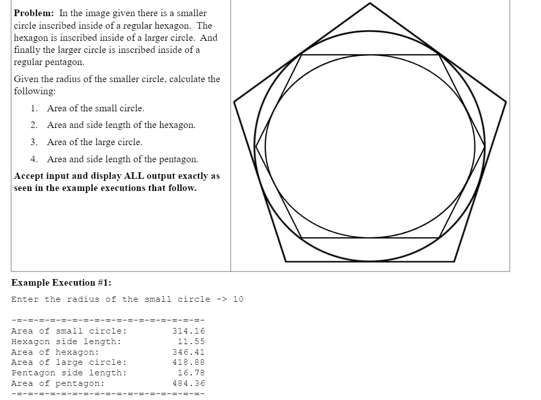 Problem: In the image given there is a smaller circle inscribed