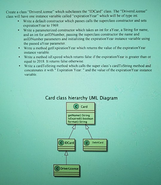 a class Card" that represents a general type of membership card. The