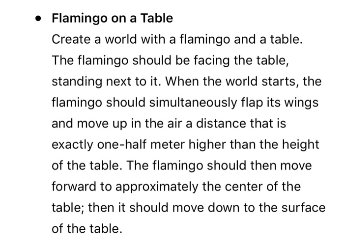 using Java programming language on the Alice Programming environment Flamingo on a