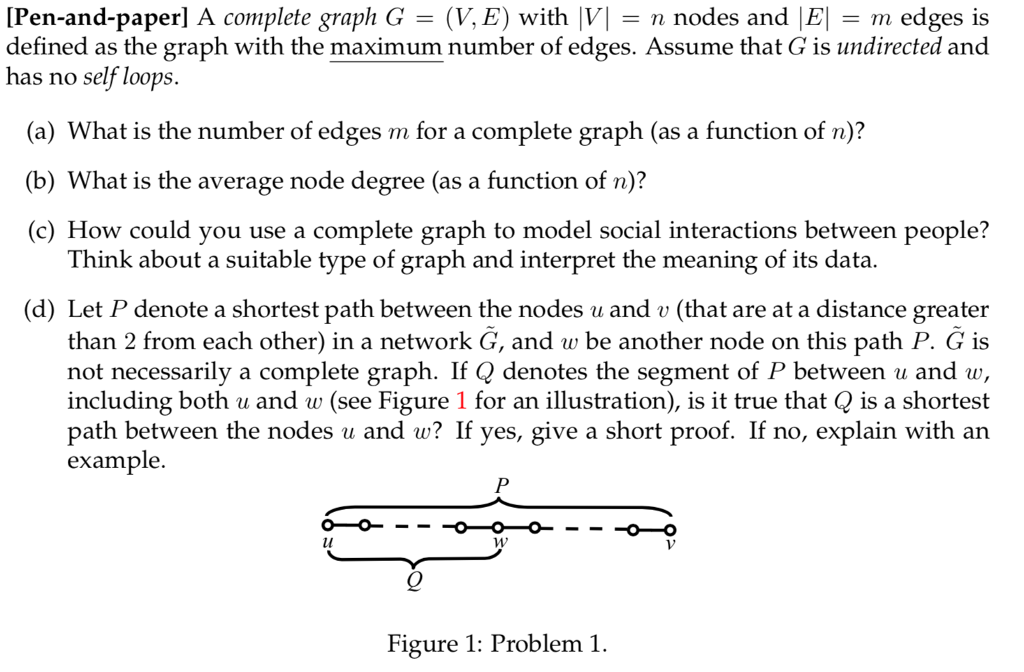 Question about complete graphs and shortest path. I understand somewhat the first
