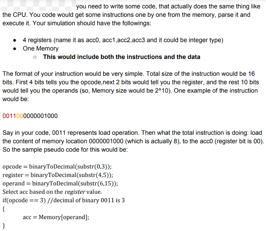  ------------------------------------------------------ C programming coding problem. Assembly related. It seems long but