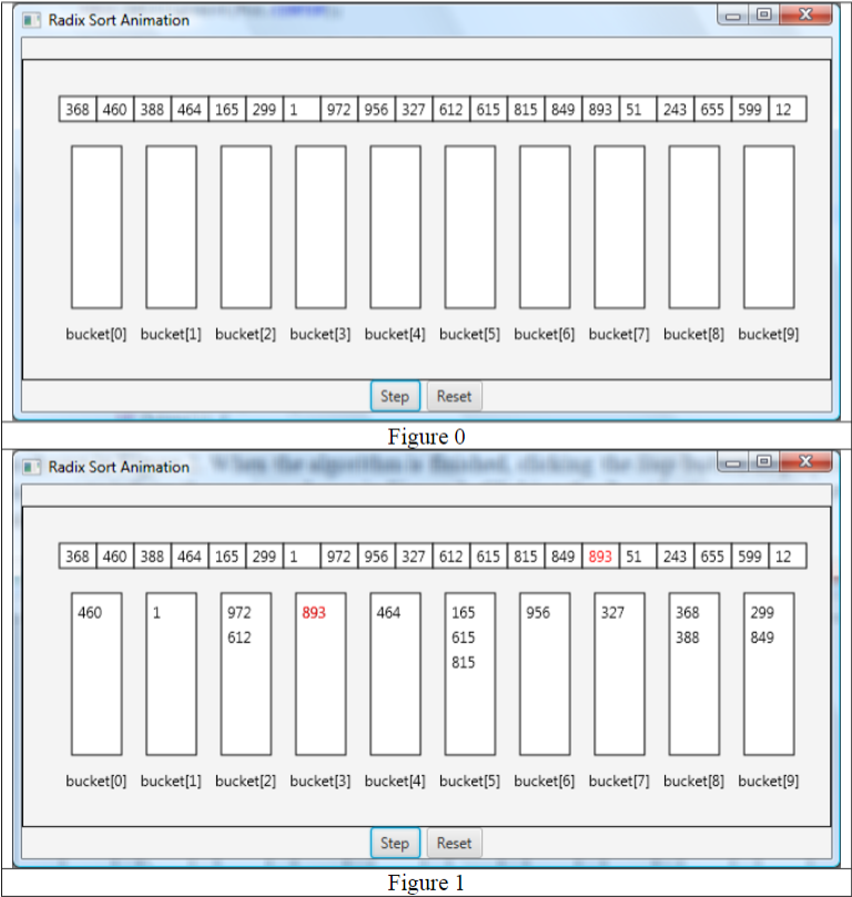 Write a program (RadixSortAnimation.java) that animates the radix sort algorithm. Create an
