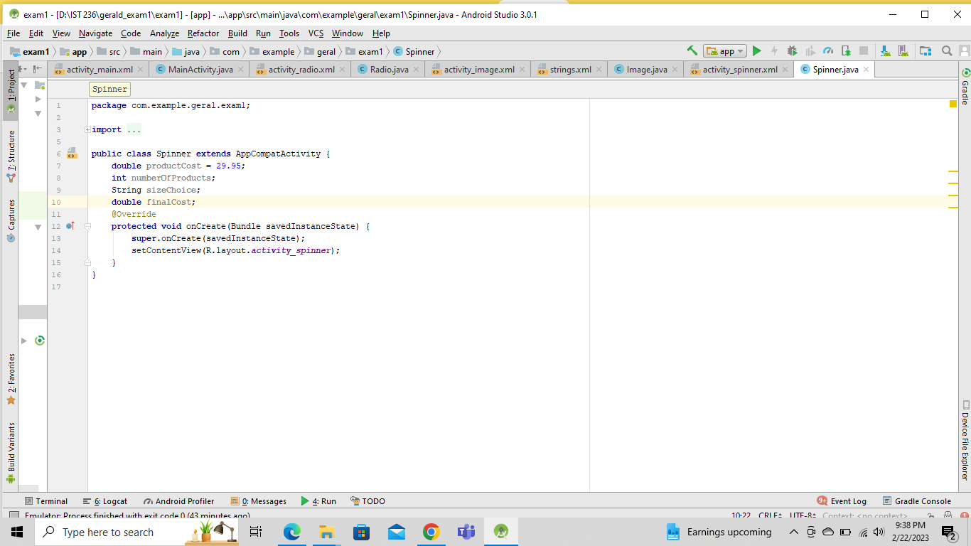 Android Studio Help: Can you help me finish this assignment? It's a