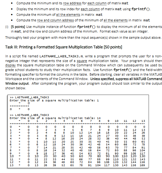 file named LASTNAM E L TASK2. m, write a program according to