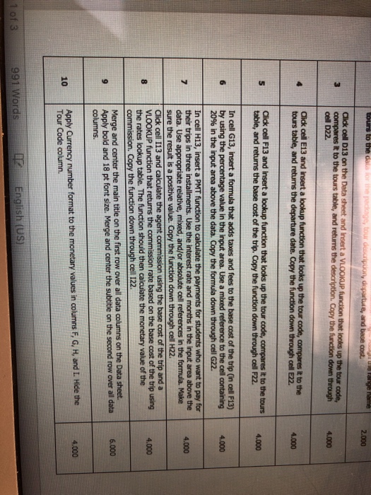  Click cell D13 on the Data sheet and Insert a VLOOKUP