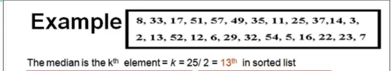  algorithms find the 13th smallest median element in array Example 8,