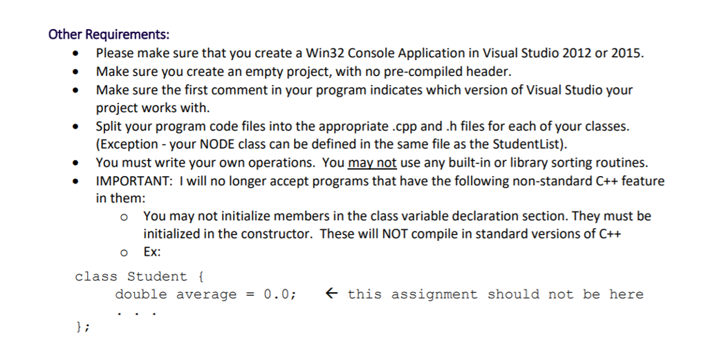 on Thursday October 12 Programming Assignment #3 (25 points) Problem Statement You