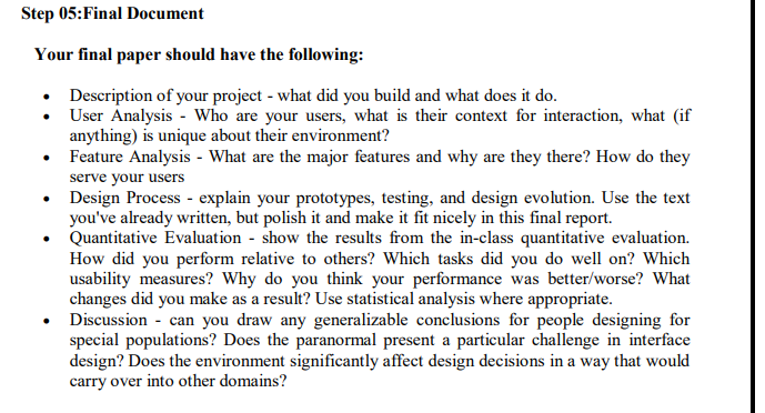  CLO 2: Apply an interactive design process to small sized systems.