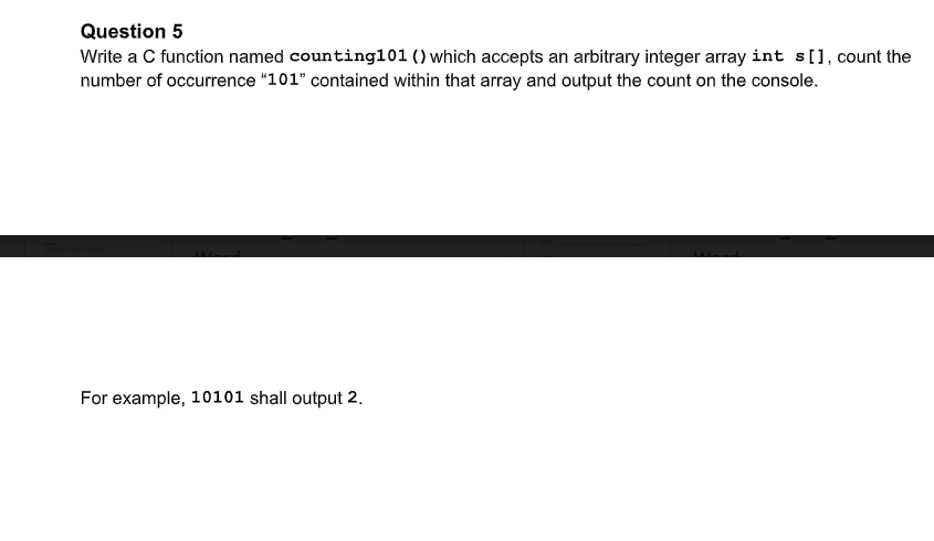 printArray () to print the output for each element in the following