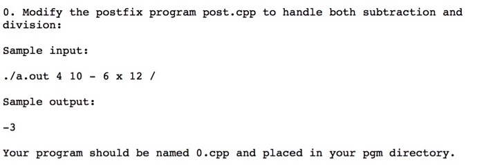  Please use terminal and a g++ compiler. Comment code clearly and