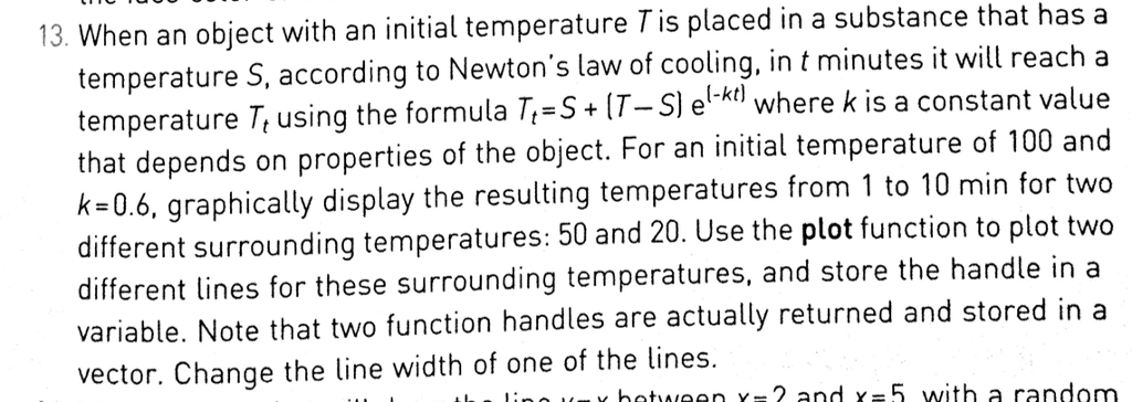 Could you help me with this MatLab question please? When an object
