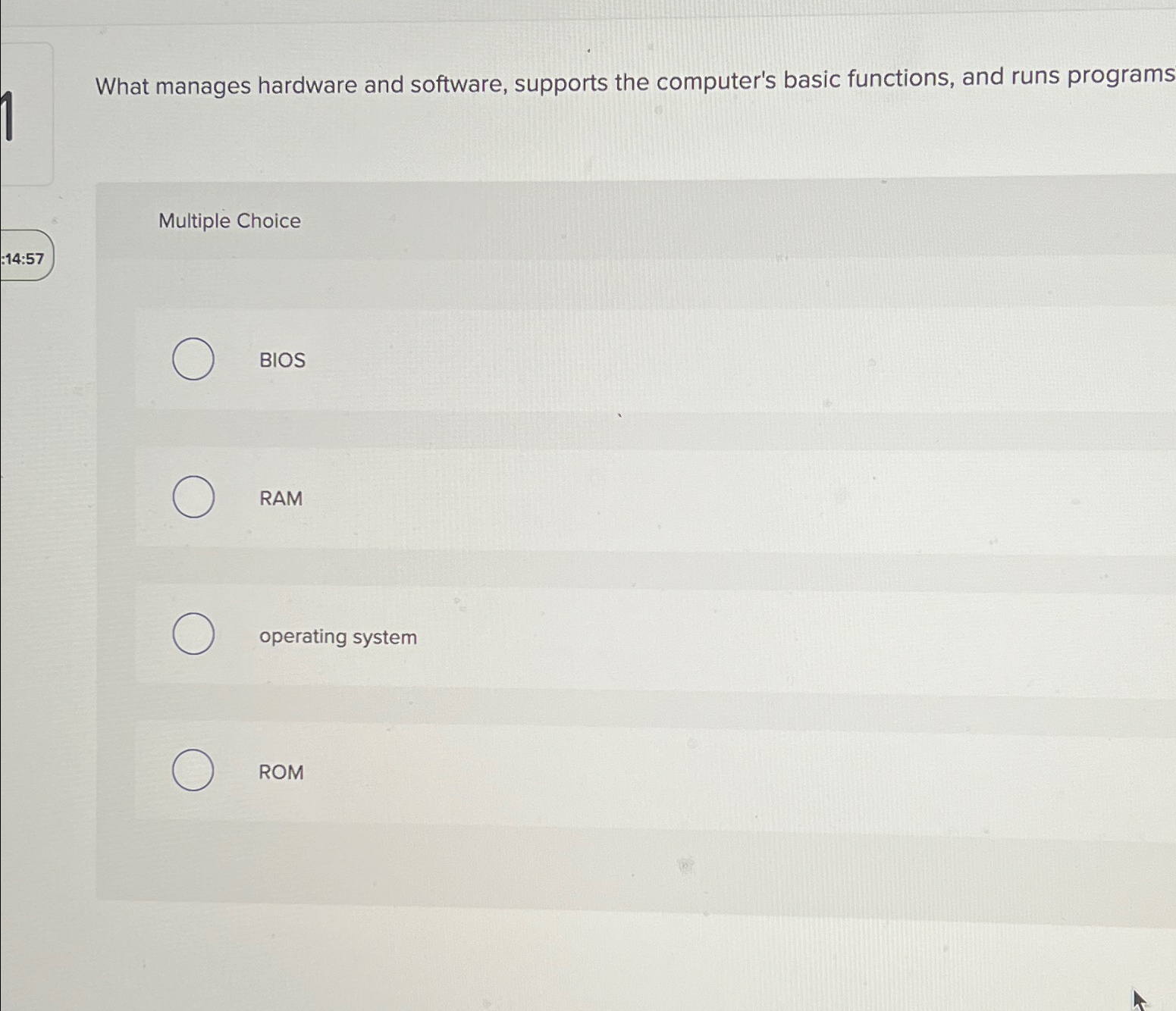  What manages hardware and software, supports the computer's basic functions, and