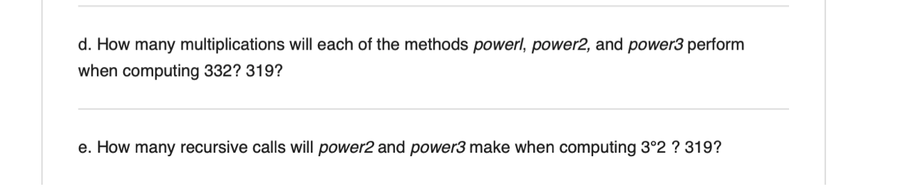 several ways to compute x" for some n>0. a. Write an iterative